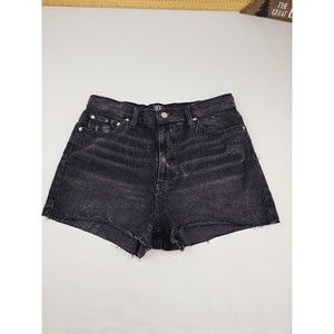 BDG Womens Cut Off Denim Shorts Size 30 Color Washed Black High Rise Girlfriend